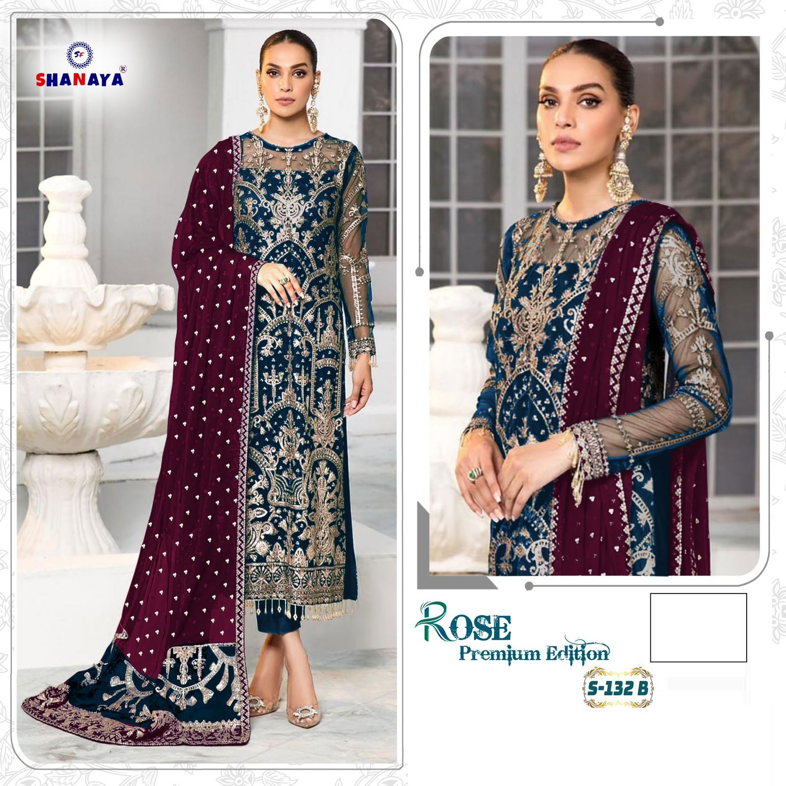 Rose Premium Edition S 132 By Shanaya Pakistani Suit Catalog